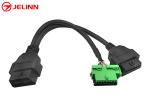 OBD2 OBD-II Male to Peugeot and Citroen OBD2 Female and OBD2 Female Y Cable
