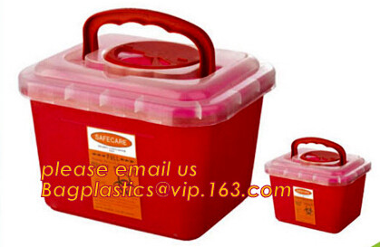 Medical waste container sharp box sharps container for hospital use, 1QT translucent sharp container phlebotomy containe