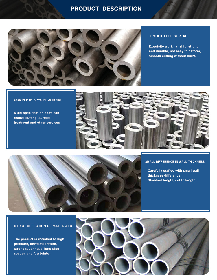 Customers' Requirement MS Seamless Steel Pipes Tubes Schedule 40 ASTM A 53 GRB Invoicing by Actual Weight for Gun Barrel TOBO