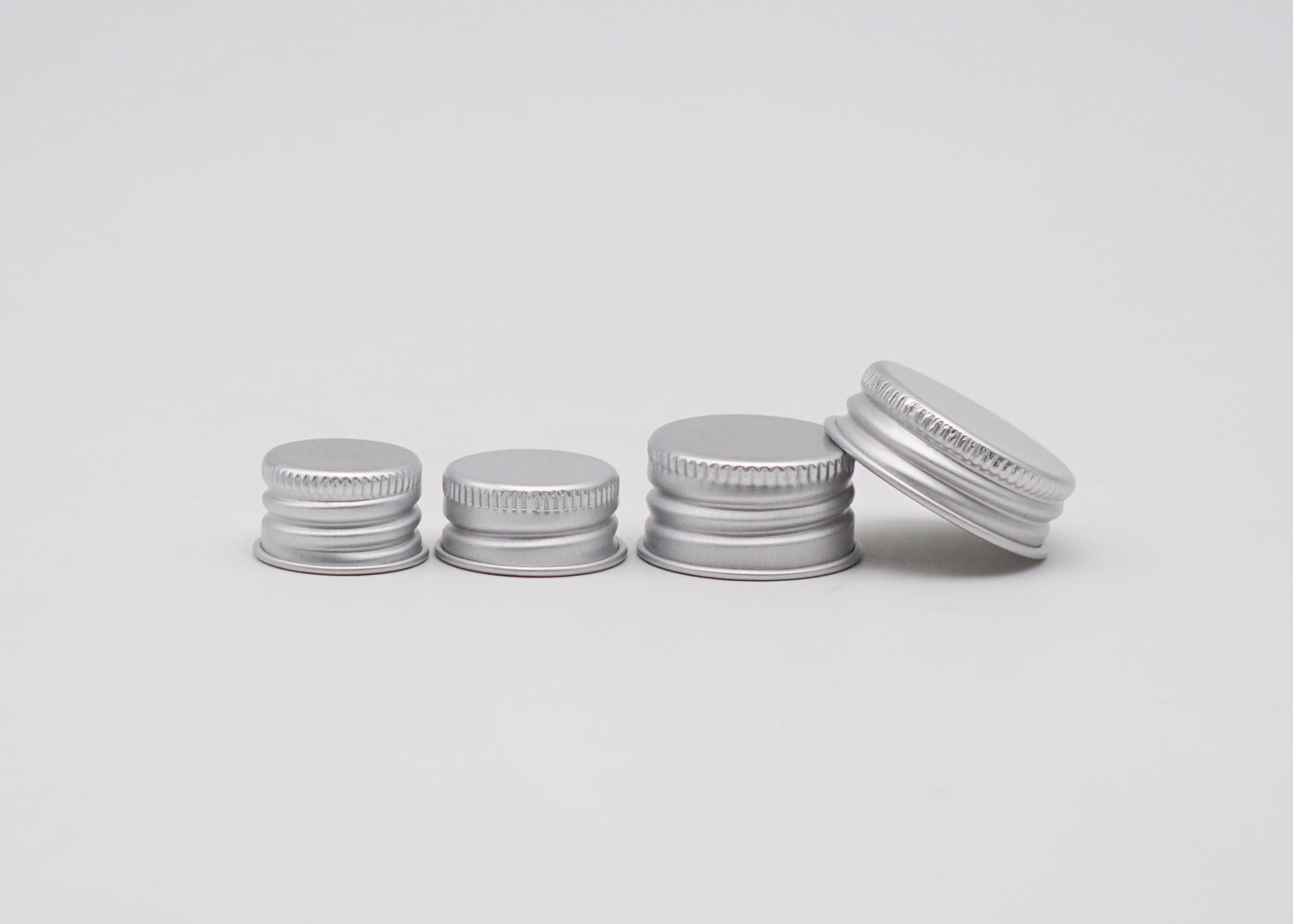 20mm Silver Aluminum Plastic Screw Cap For Pill Bottles