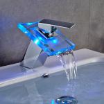 Modern Chrome One Handle Bathroom Faucets , Reusable Bathroom Vessel Faucets
