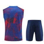 Polyester Football Training Chest Vest Cutting Edge Blue Red Mens Football Vest