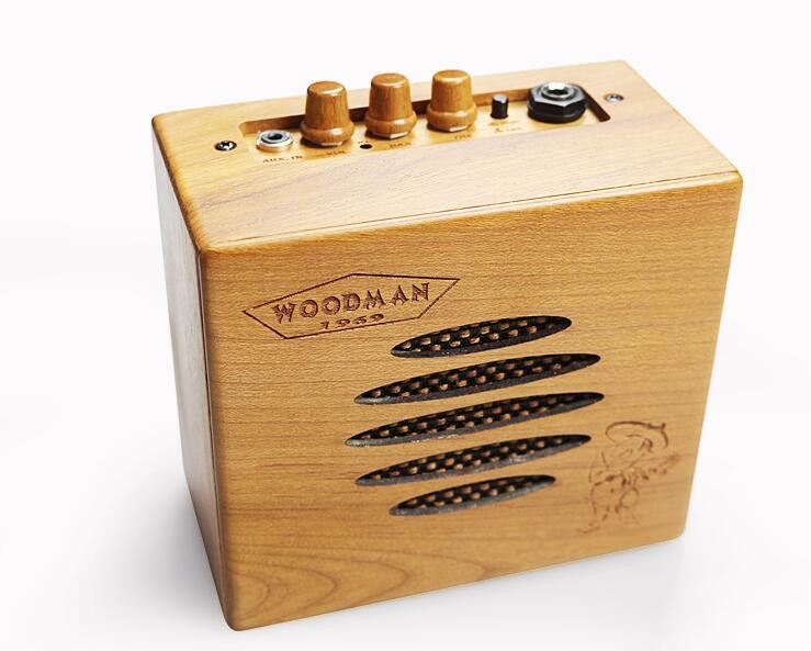 Acoustic Guitar Amplifier 10W Solid Wood suitable for Ukulele, Acoustic Guitar, etc with input and out out jack