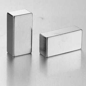 China Block 40X40X20mm N52 Neodymium Permanent Magnets Silver Color wholesale