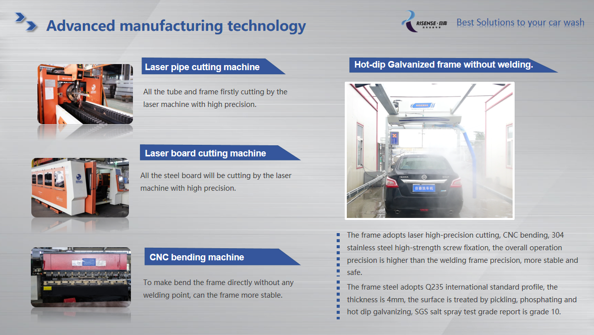 Install Space L*W*H 7600*3500*3300 Single Arm Touchless Robo Car Washing System HP-230 Risense