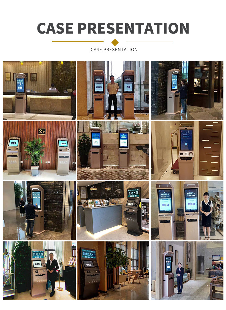 Hotel Card Touch Screen Kiosk Credit Card Payment Machine Self Check In Kiosk