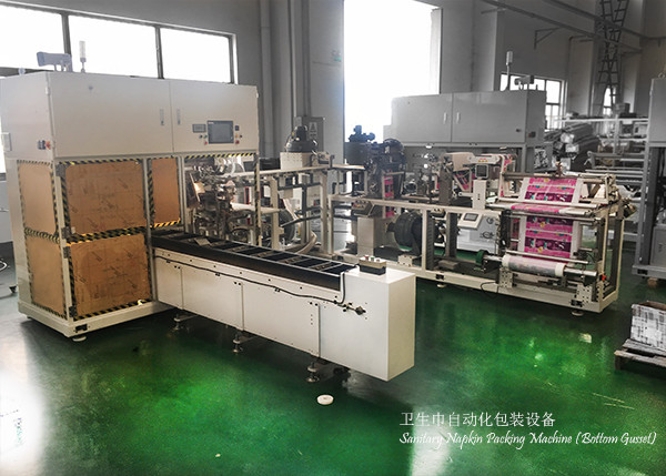 55PPM Bottom Gusset Menstrual Sanitary Napkin Packing Machine