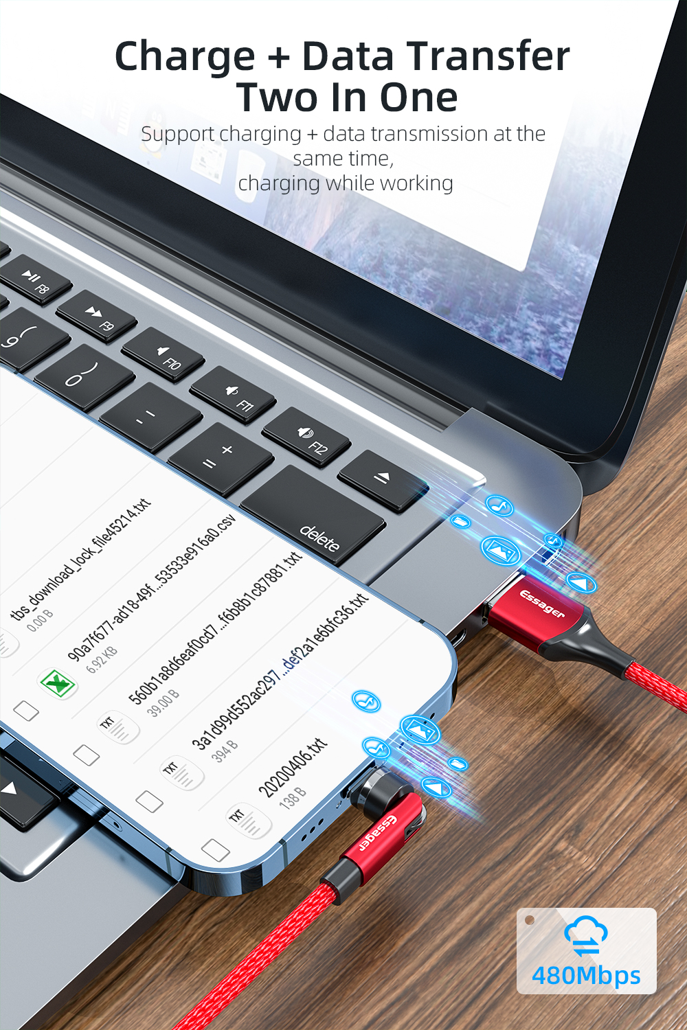 Universal Micro USB Magnetic Cables 1M 2M 540 Rotation With Data Transfer