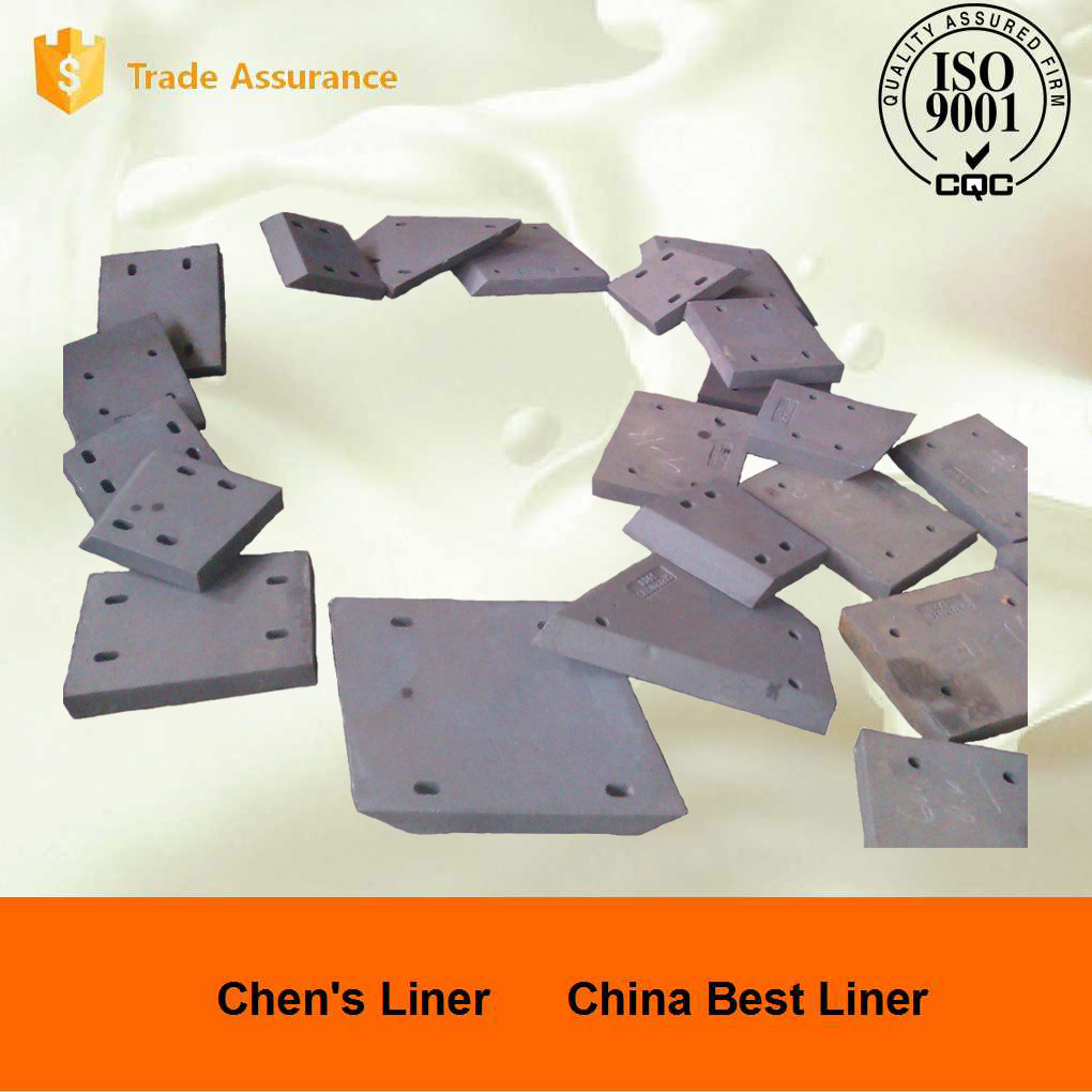 HRC50 Cr-Mo Concaves Ball Mill Liners With Impact Value AK100J