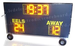 China Waterproof Multi Sport Scoreboard , Football Field Scoreboard With Wheel Stand wholesale