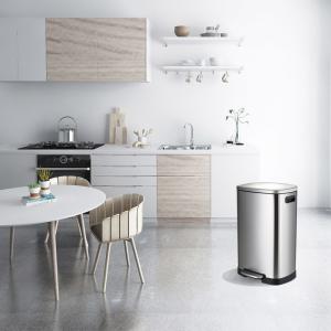 China Fingerprint Proof 50L Foot Pedal Garbage Bin wholesale