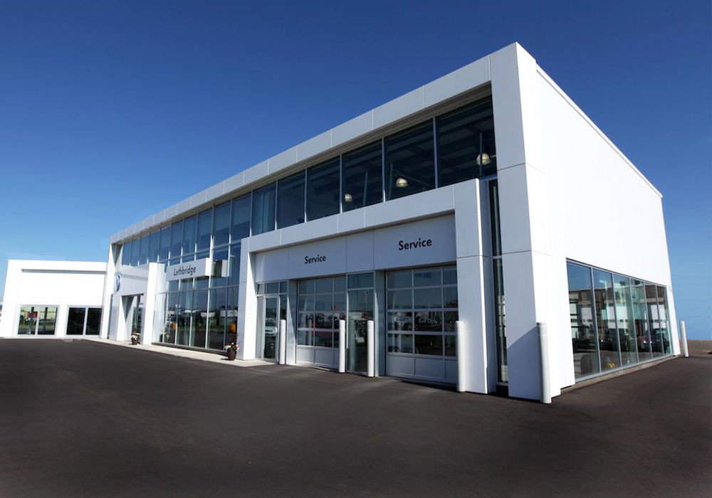 Q355b Glass Curtain Wall Prefabricated Commercial Building Automobile Exhibition Hall