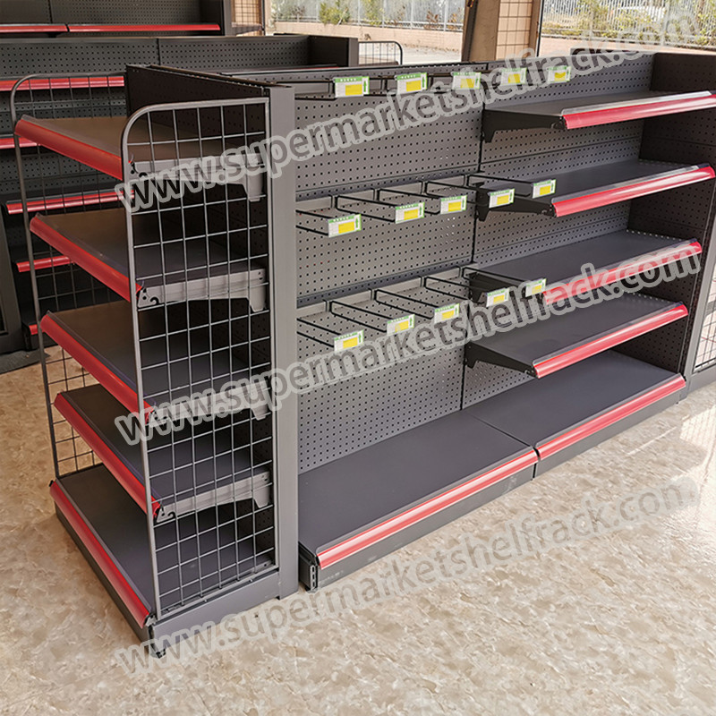Metal Display Supermarket Shelves Bracket Wire Shelving Gondola For Shelves