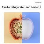 Baby Silicone Dining Plate Apple Shaped Baby Silicone Supplementary Food Bowl