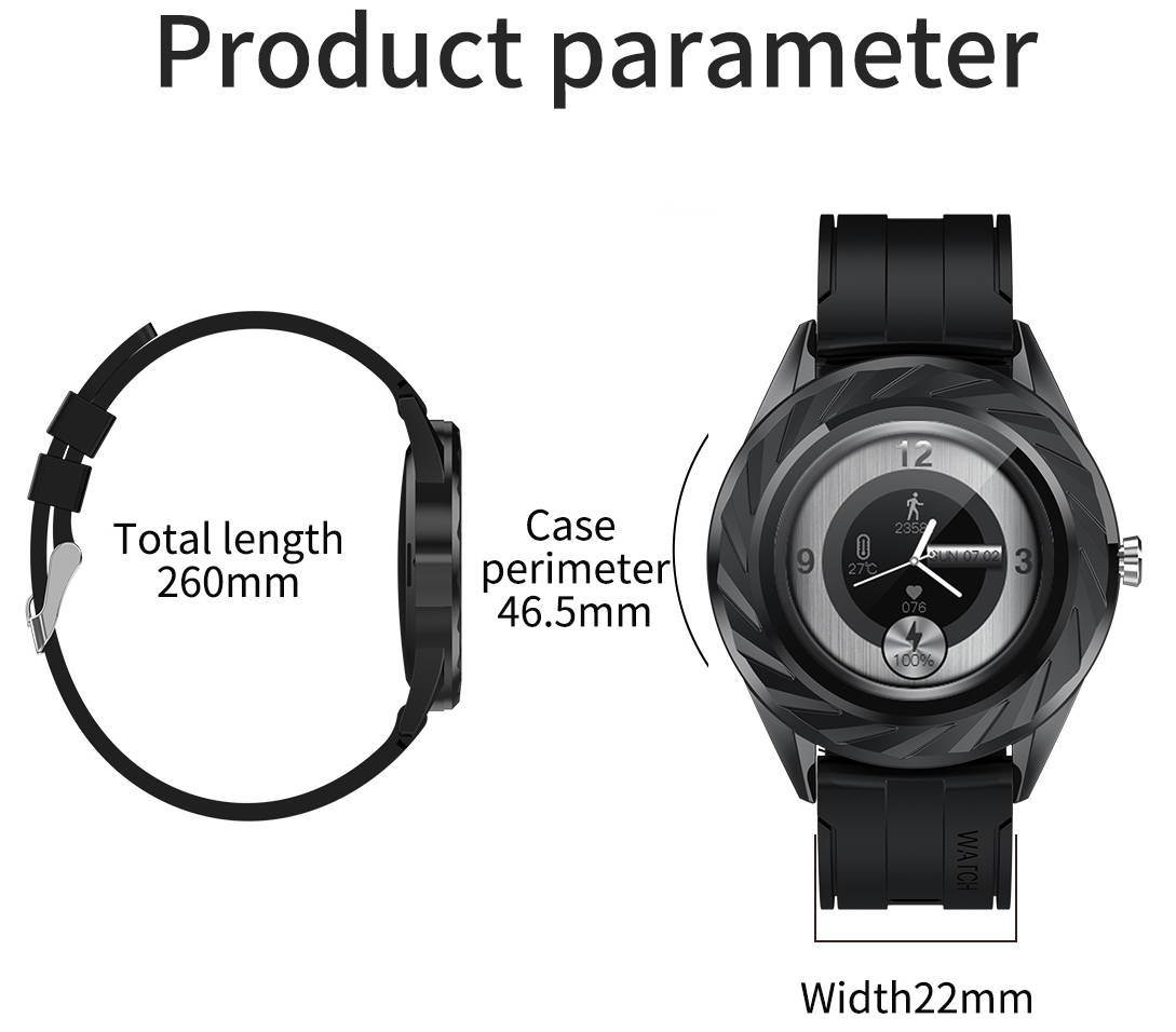 Men Smartwatch Bluetooth Call Heart Rate Monitoring Step Distance Fitness Tracker