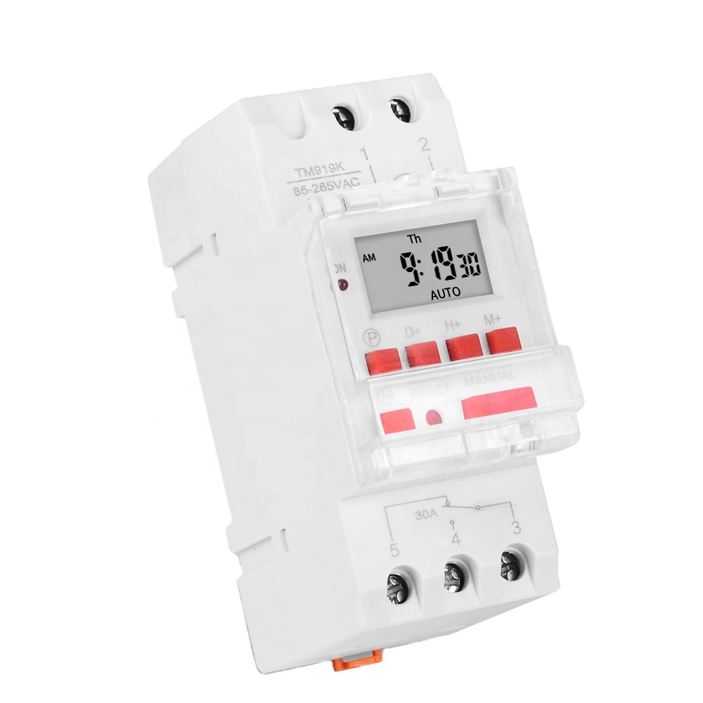 5000W 30A Weekly 7 Days Programmable Timer Controller AC 220V Digital Time Switch Relay