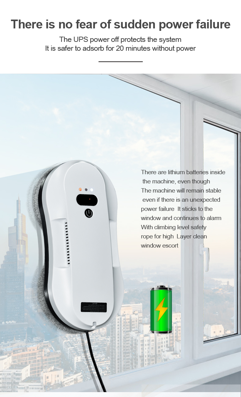 HCR-19 Automatic Spray Water Glass Window Cleaner Robot 295*145*62mm App-Controlled