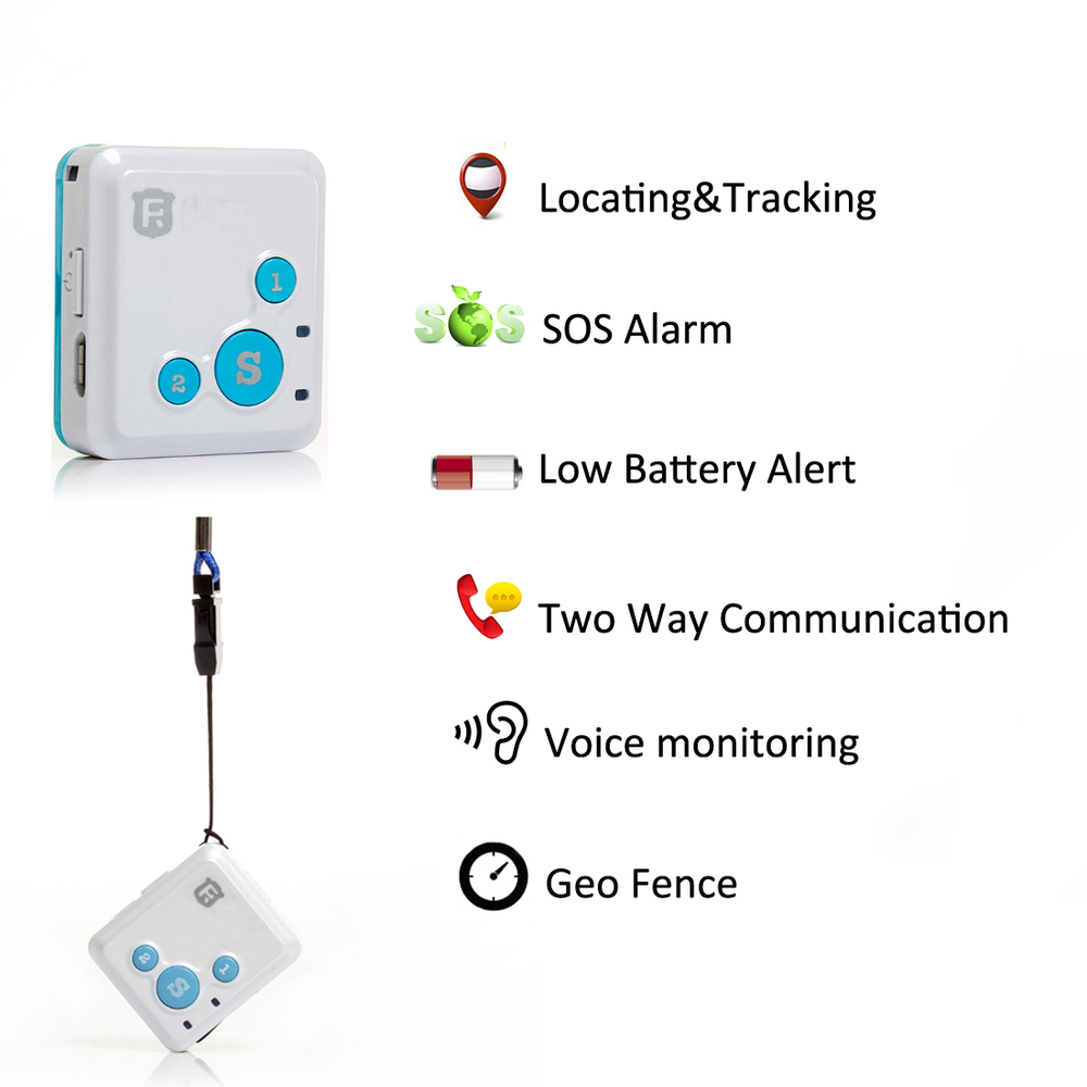 Sos panic button small personal gps tracker mini for kids baby old people rf-v16