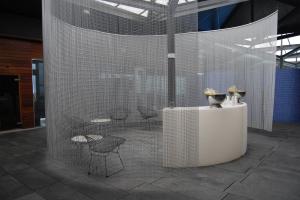 China Dekoration Gold Aluminum Chain Curtain 1m-3m Stainless Steel Mesh Curtain wholesale