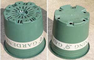 China Garden Gallon Horticultural Plant Pots Round Green Plant Plastic wholesale