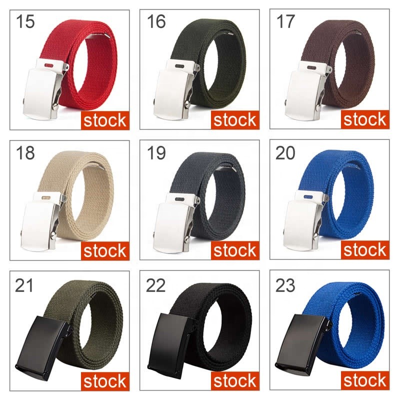 Colorful 130cm Length Flip Top Belt 3.8cm Width Canvas Belt Fabric