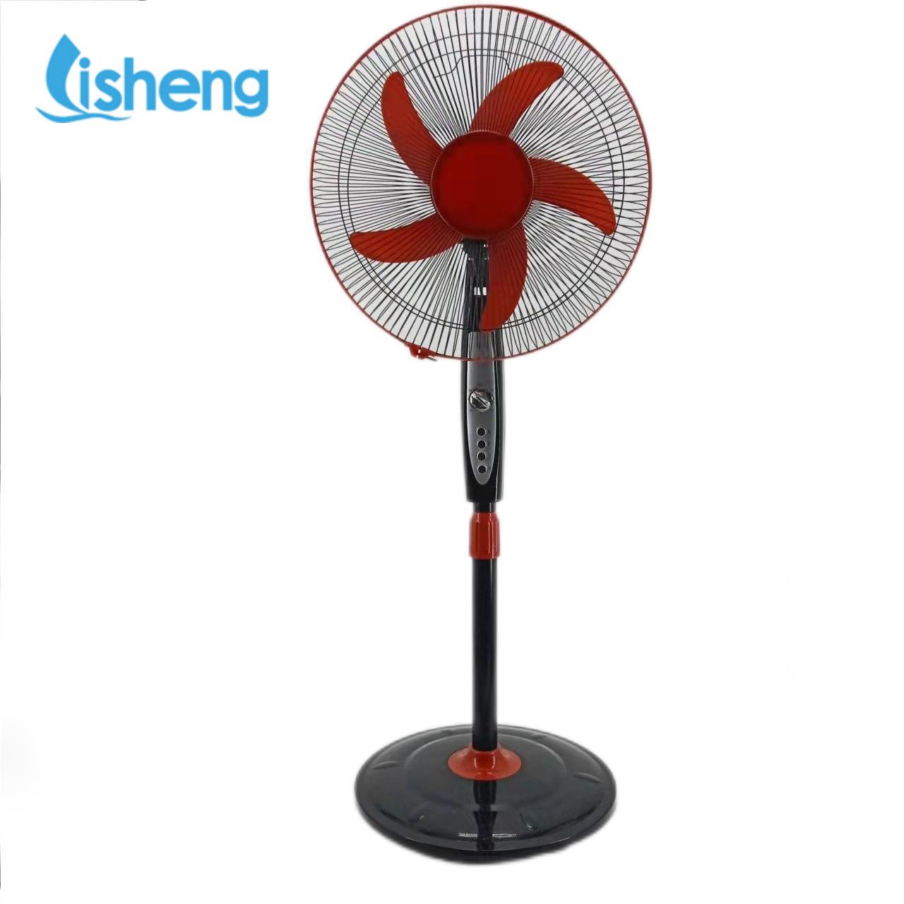 Industrial Cooling Plastic Floor 12V DC Electric Energy Saving 16 Inch Stand Fan With Timer