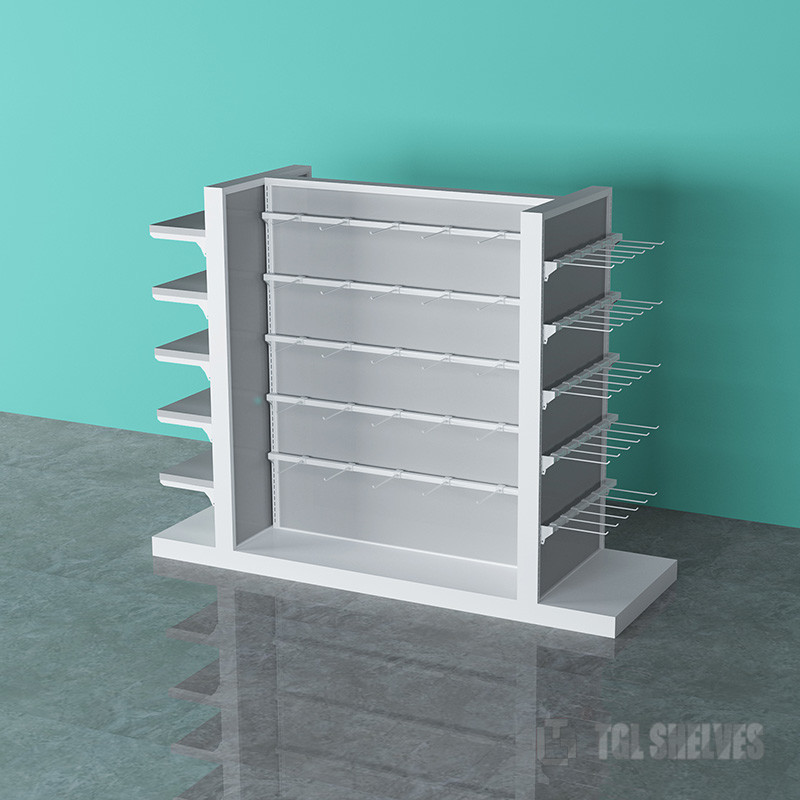 Supermarket Wooden Shop Shelving ISO Certification MDF Boards Material OEM ODM