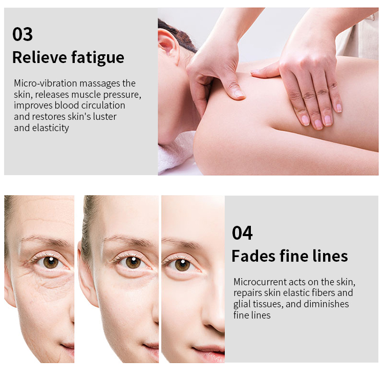 Vibration Face Lifting Beauty Device Facial Ems Massage Roller Roller Face Massager Face Lift Tool Firming Beauty Massage