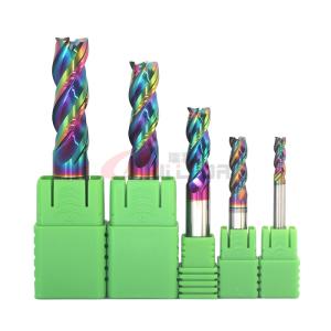 China High Efficiency 3 Flutes Aluminium End Mill DLC Coating Big Capacity 12mm wholesale