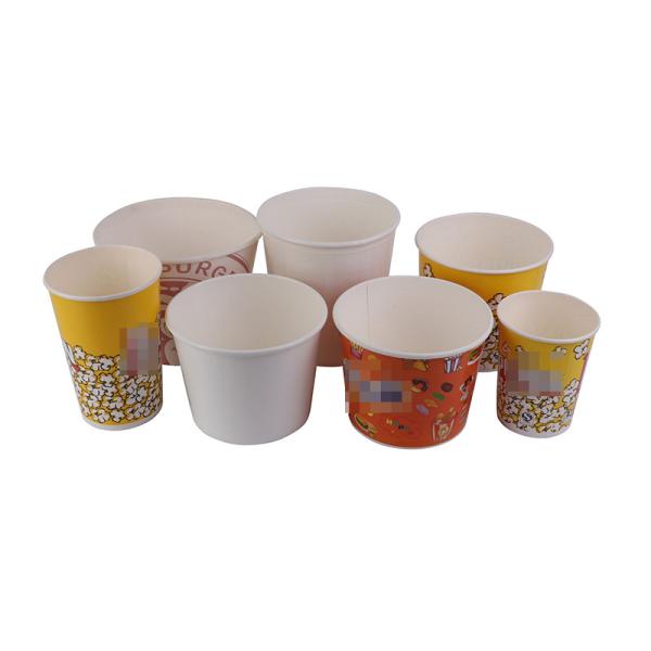 Quality Food Grade Disposable Paper Food Buckets Popcorn Bucket 150oz Fried Chicken Barrel for sale