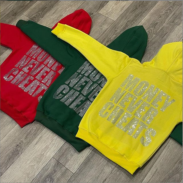 800 Grams Fabric Weight Hoodies Custom Oversized Polyester Cotton Bling String Hoodie