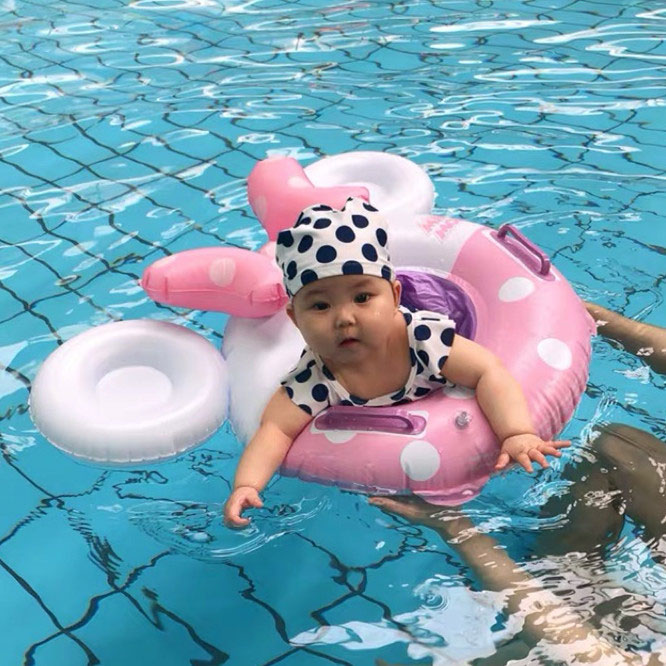 Unisex PVC Inflatable Swim Rings for Kids Rollover Prevention Tube Beach Party Toy