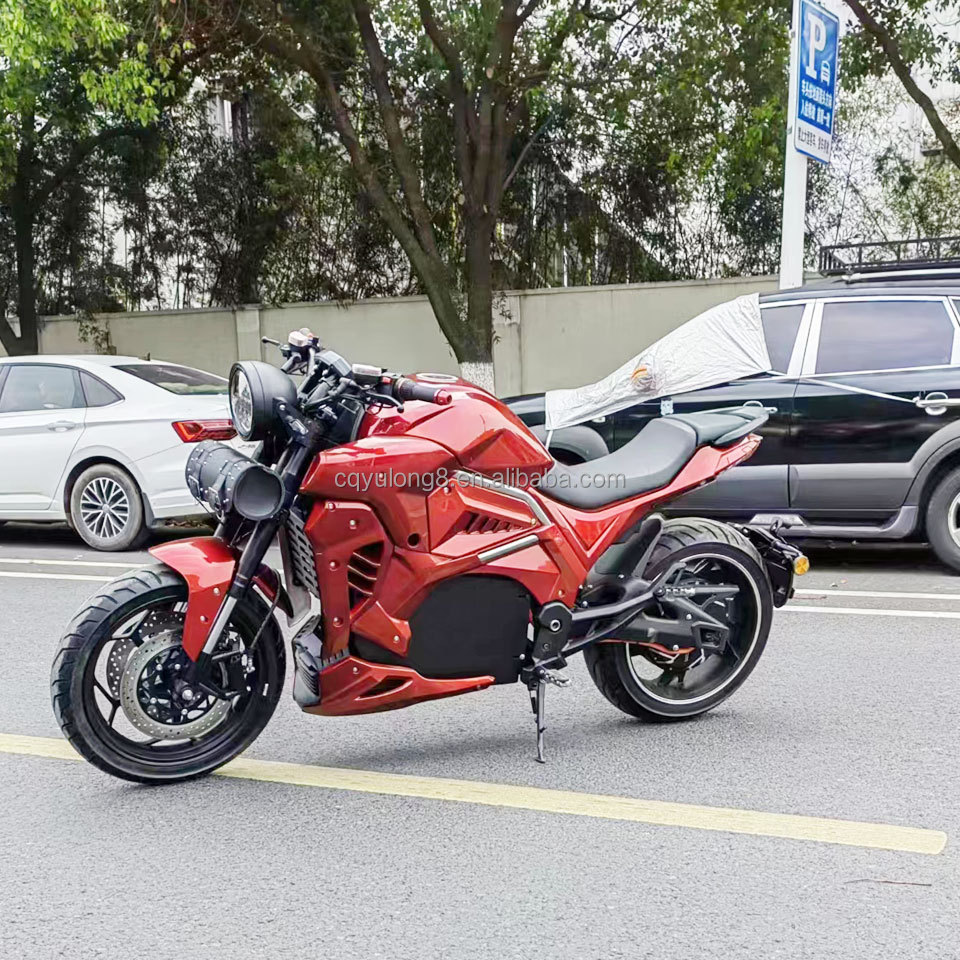 Customized 72v 3000W 5000W Electric Racing Motorcycle with Disc Brake and Water Cooling