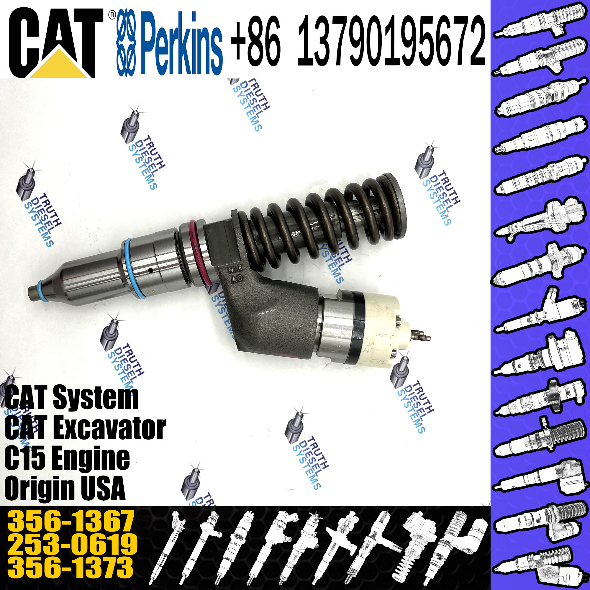 356-1367 Common Rail Injector 10R-1273 10R-9236 For Caterpillar Engine C15