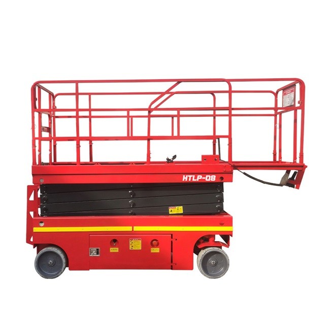 8m Hydraulic Mobile Lifting Work Platform Self Propelled Scissor Lift For Decoration