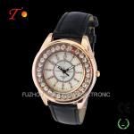 New latest fancy stone watches fashion design and colorful leather band for