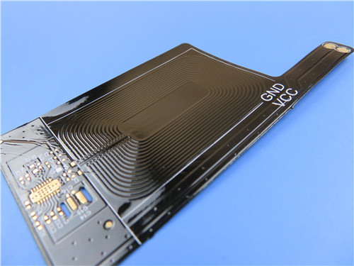 Black Coverlay 1oz Copper Flexible PCB Board Polyimide Clad Laminate