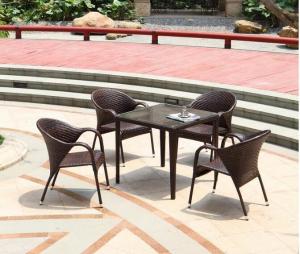 Hot Modern PE Rattan Chair Aluminium Outdoor Garden wicker table and chairs sets