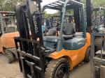Original Color Second Hand Forklifts , Used Toyota 3 Ton Forklift 5m Mast