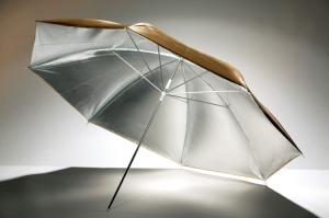 China Personalized Reversible Photo Umbrella UB-007 Gold&amp;Silver 33 wholesale