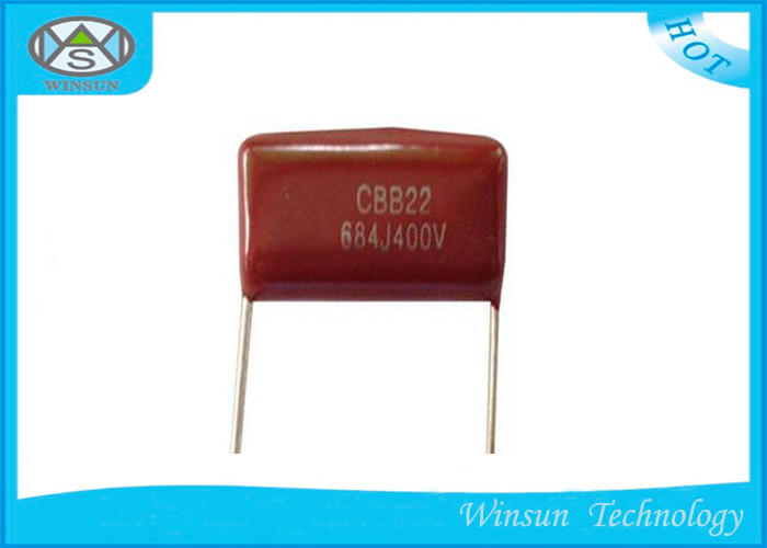 Epoxy Resin Coating High Capacitance Capacitors Red 100v - 1000v Plastic Film Capacitor