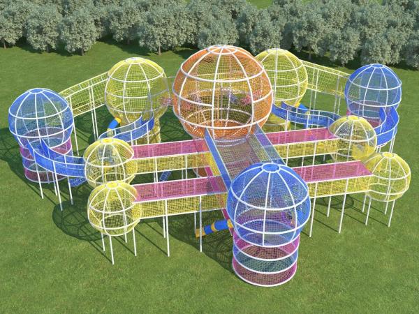 Childrens Jumping Trampoline Commercial Outdoor Planet House Trampoline