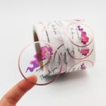 OEM Anti Ultraviolet Transparent PVC Vinyl Sticker With Rose Gold Foil Stamping