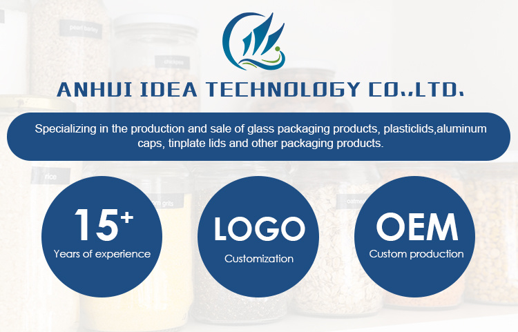 Custom Label 120 Ml 240 Ml 300 Ml Food Storage Sundry Food Jars Glass Jar with Lid