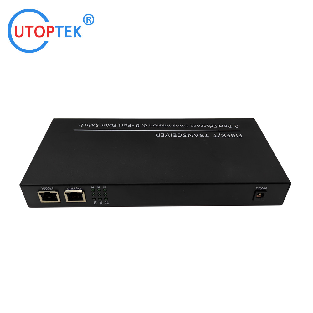 10/100/1000Mbps 2port RJ45+8port SC fiber ethernet media converter switch normal switch