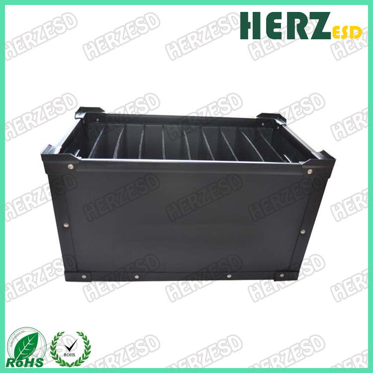 Conductive PP Hollow Sheet ESD Cardboard Sheets , Hollow Recyclable Corrugated Plastic Sheets