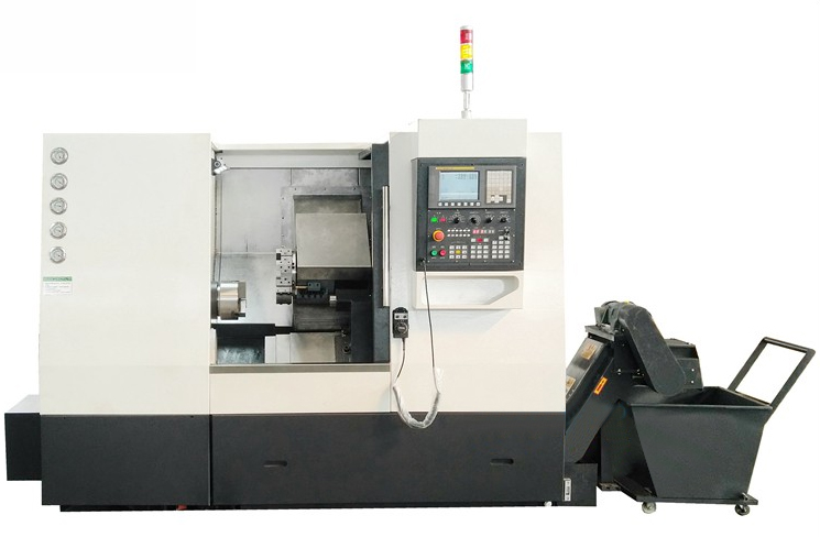 GSK CNC Control System TCK420 Slant Bed Turret Precision Lathe 500mm Workpiece Length