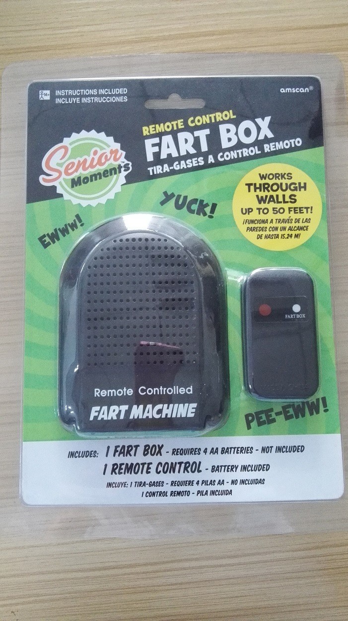 Abs Black Adult And Children Amusement Funny Fart Machine With Remote Controller