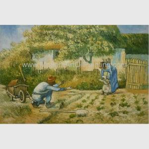 China Post impressionism Vincent Van Gogh Oil Paintings Father Daughter Replicated on Canvas wholesale
