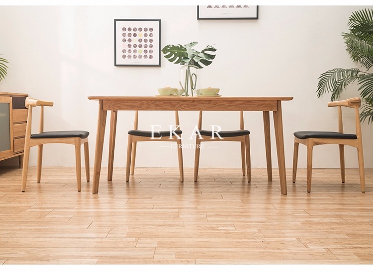 Wood Dining Table Designs 6 Seat Imported Solid Wood Europe Modern Style